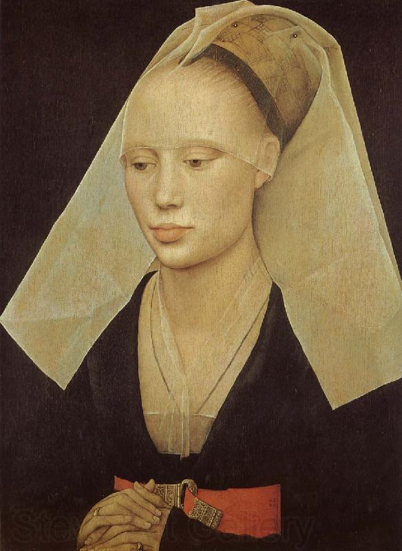 Rogier van der Weyden Kvinnoportratt Spain oil painting art